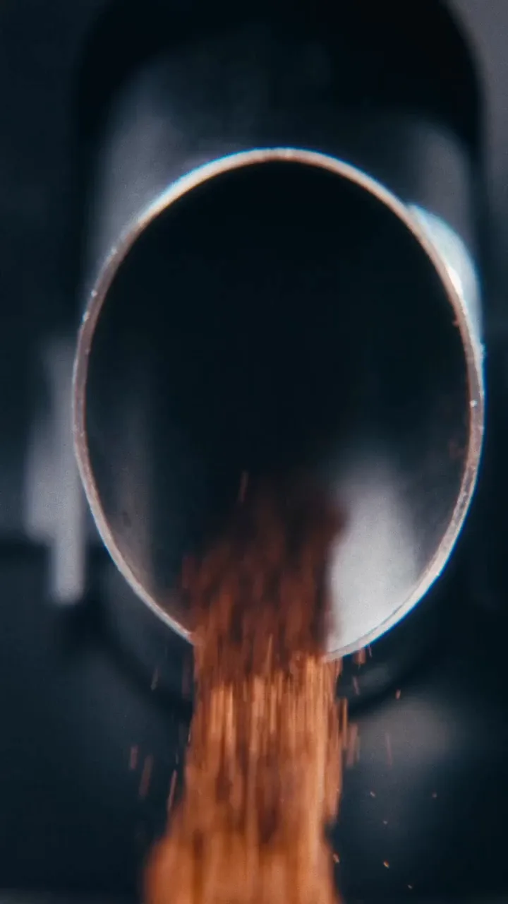 Freshly ground coffee
